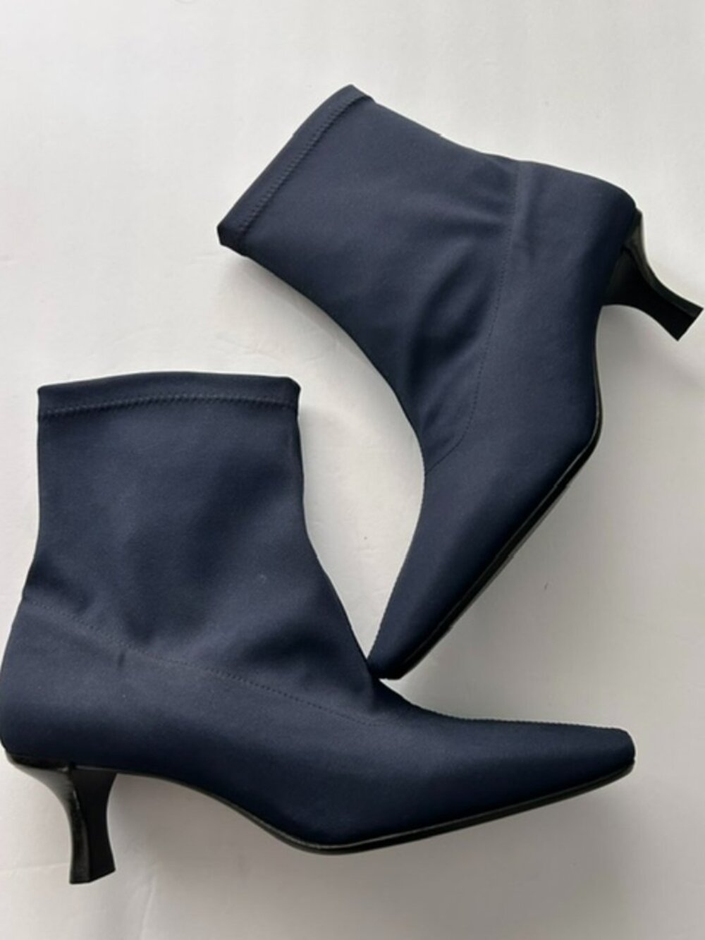NWT Talbots Women's Navy Stretch Booties, Size 7.5W